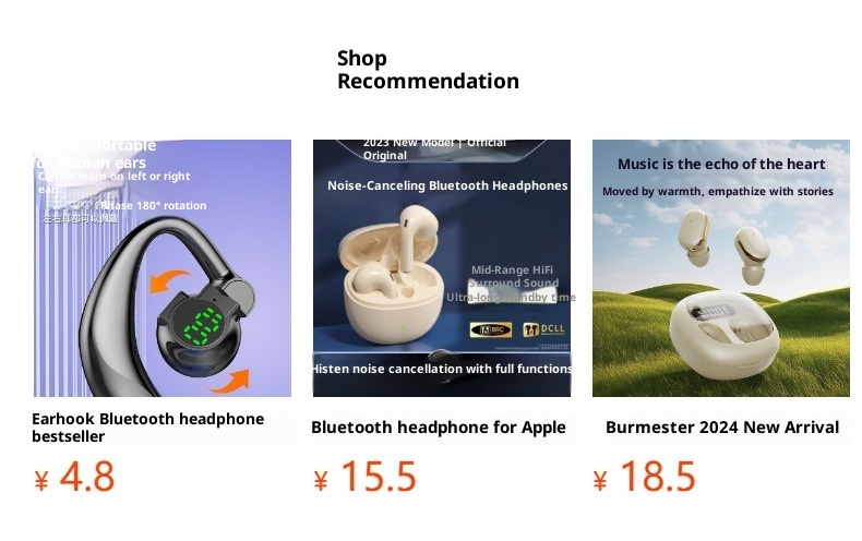 3c Domestic E-commerce 2025 New In-ear Wireless Sports Noise-cancelling Bluetooth Earphones High Sound Quality_voghion.com