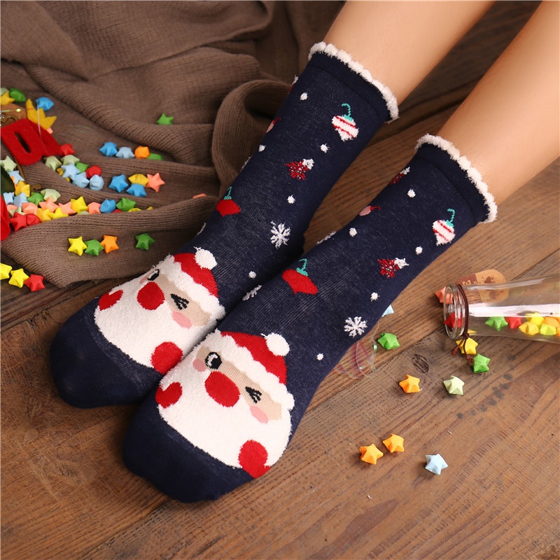 Lillian Herbst Winter Neue Weihnachts-Cartoon-Rentier-Socken für Damen, personalisierbar mit Sternzeichen und Jahreszahl, wadenlang, rot, Großhandel_voghion.com