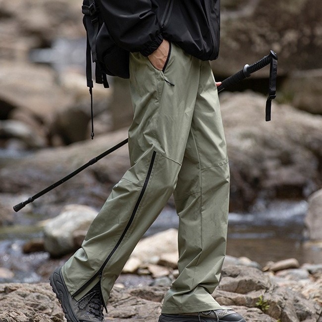 001 Spring And Autumn Outdoor Waterproof Hiking Men, Functional Zipper Straight Leg Cargo Casual Pants For Men_voghion.com