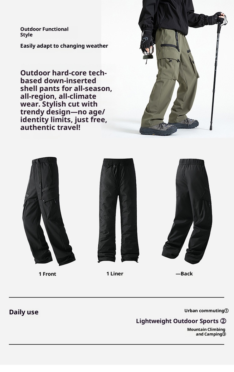 001 Camel HJCAMEL Giacca da esterno staccabile da uomo, pantaloni cargo sportivi larghi invernali nuovi_voghion.com