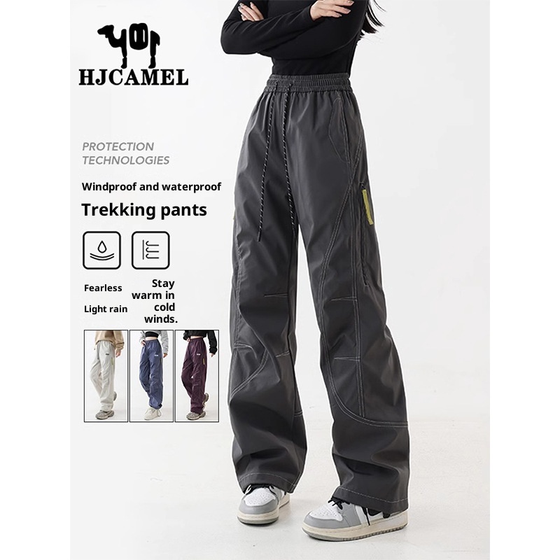 001 Camel HJCAMEL Women's Softshell Spring Autumn Outdoor Sports Windproof Waterproof Hiking Quick-Dry Cargo Pants_voghion.com