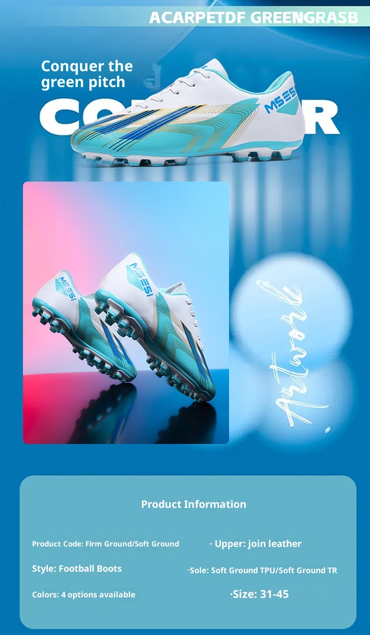ShoeGlobe Vente en gros transfrontalière de chaussures de football pour hommes, femmes, jeunes, élèves du primaire et du secondaire, enfants, crampons cassés_voghion.com