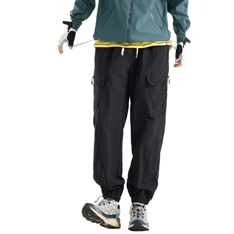 001 Outdoor lichtgewicht sport softshell voor heren en dames, lente en herfst trendy waterbestendige losse cargobroek, wandelen_voghion.com