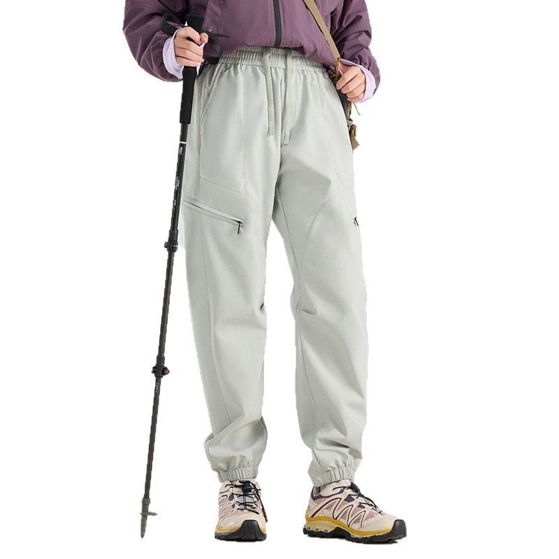 001 Calça feminina três em um, forrada com lã, removível, à prova de vento e impermeável, casual e quente para homens._voghion.com