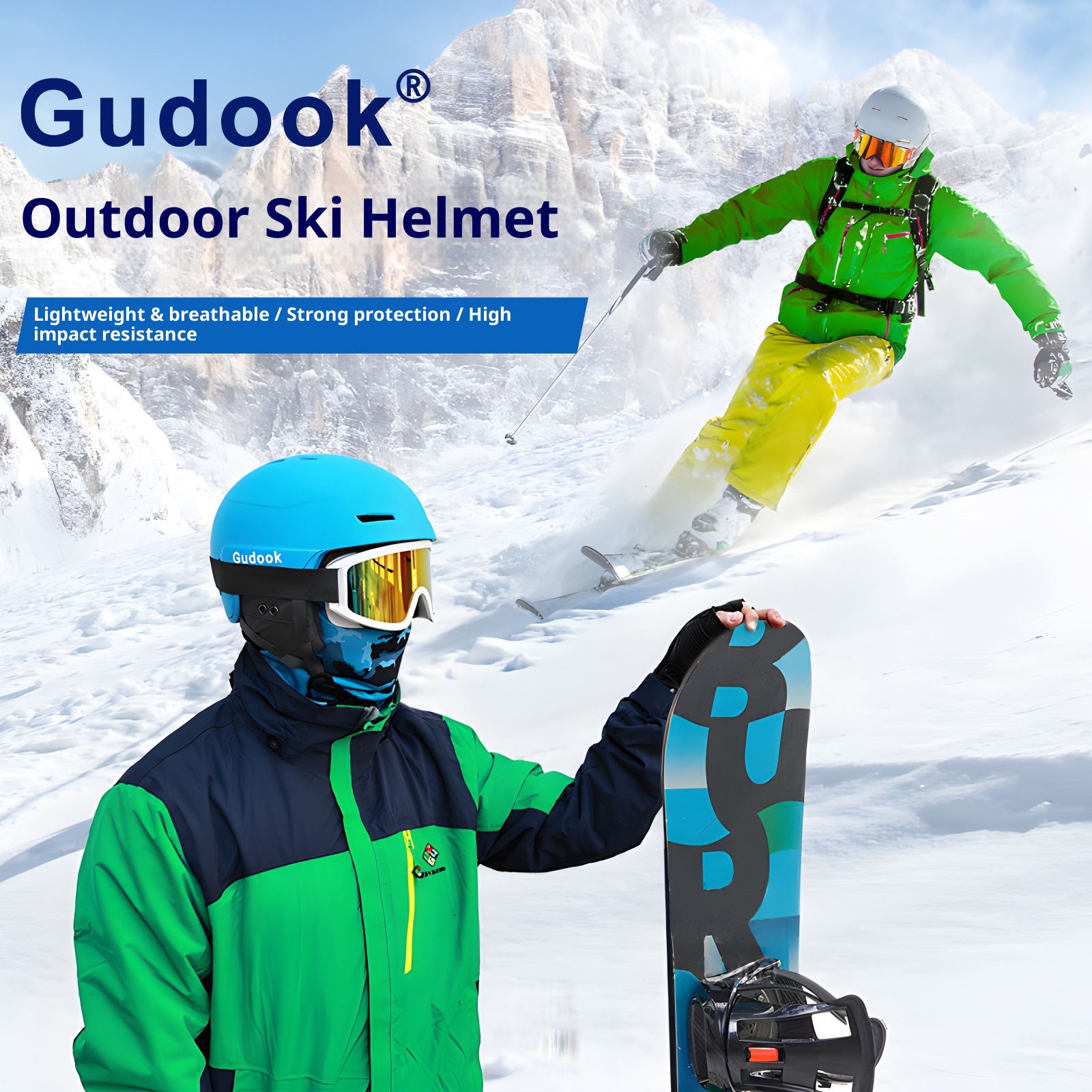 001 Casco da sci e snowboard anti-collisione blu da uomo e da donna, cappello protettivo da esterno_voghion.com