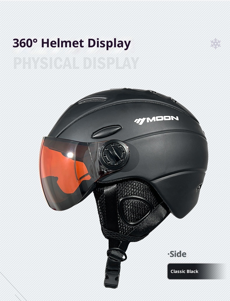001 Moon Cross-Border E-Commerce Sicherheit mit Skibrille, einteiliger, geformter Unisex-Skihelm_voghion.com