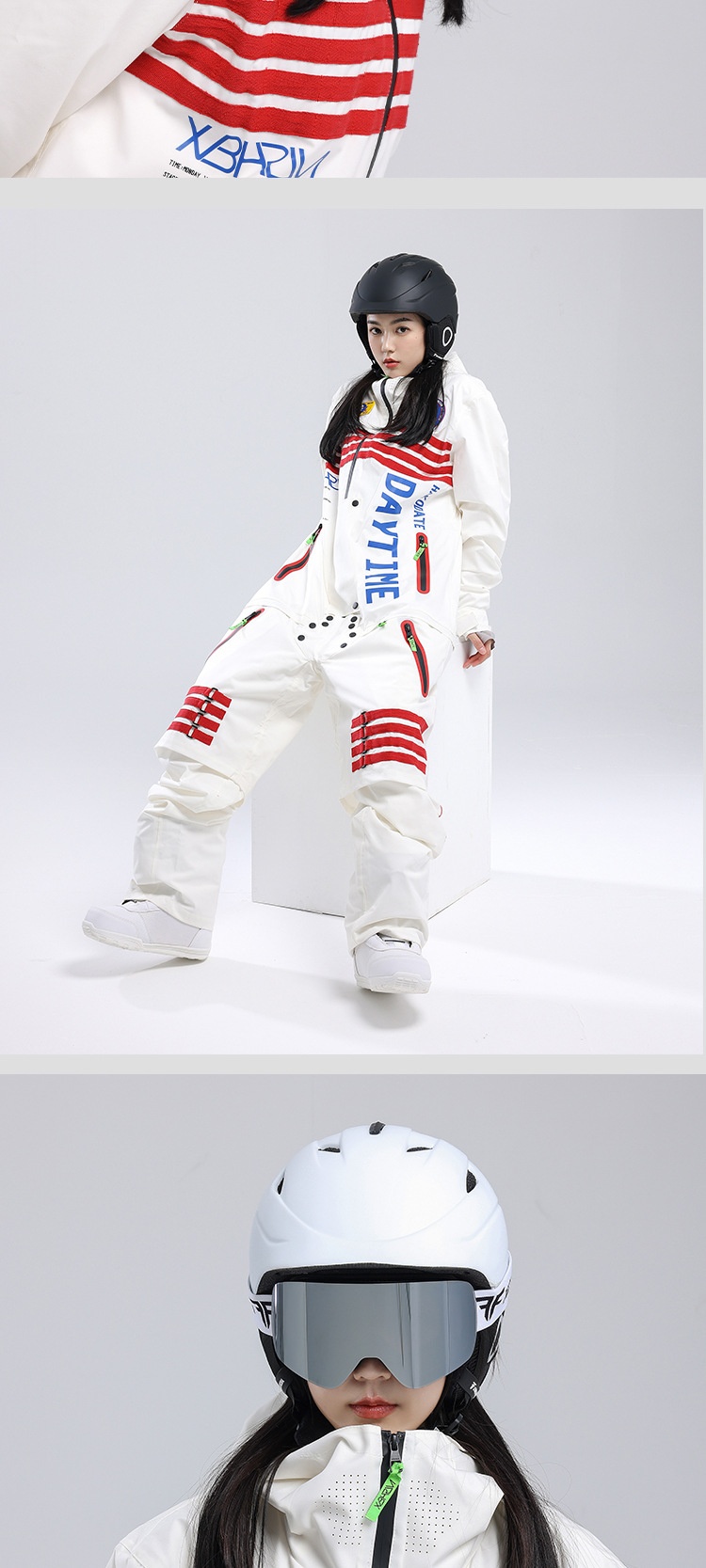 001 All-in-One Professional Ultra-Light Snowboard Snow Adjustable Thickened Ski Helmet Warm And Comfortable_voghion.com