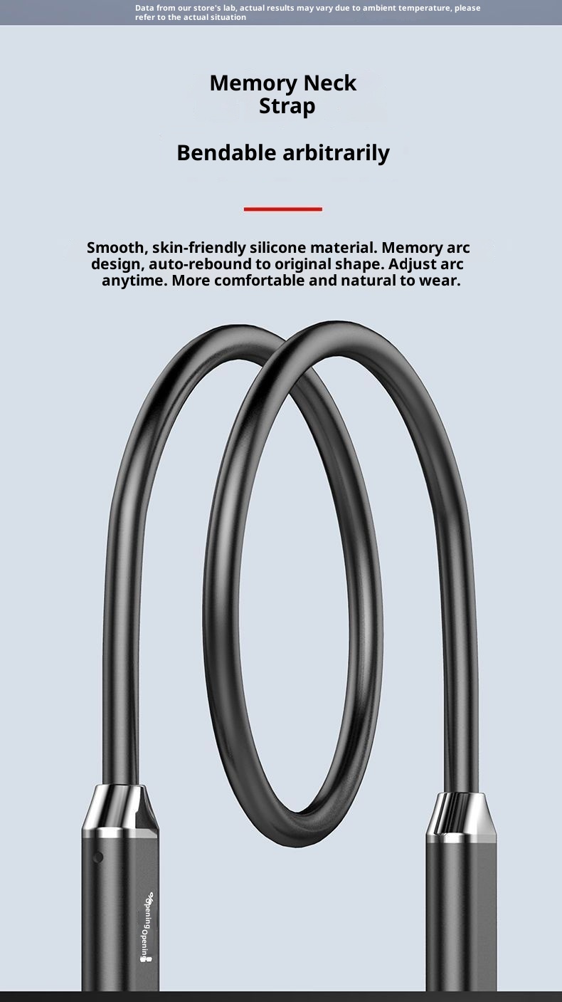 3c New Wireless Bluetooth LED Digital Display Sports Ultra-Long Battery Life Headset Gaming E-Sports Hanging Neck Style_voghion.com