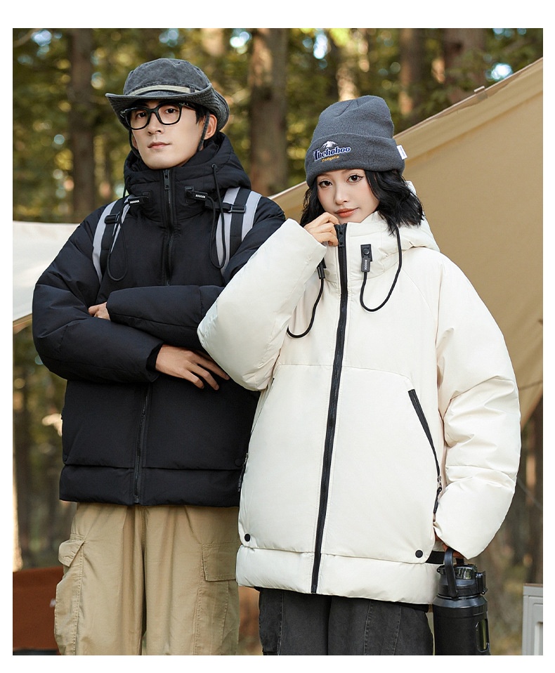 boy Workwear Hooded Short Jacket Men's High-end Warm 90 Down Windproof Heat-retaining Winter Coat Outerwear_voghion.com