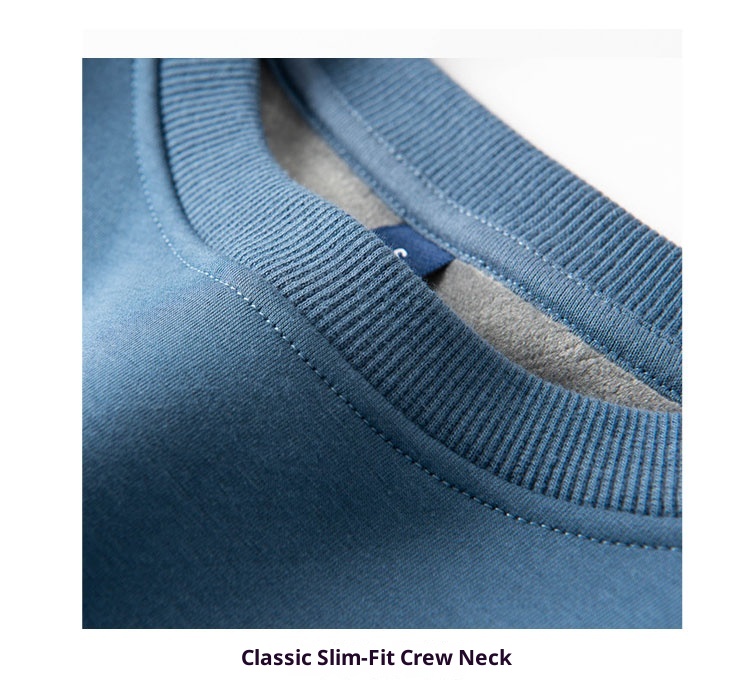 Sweat-shirt d'hiver en polaire épaisse pour homme, couleur unie, chaud, col rond, grandes tailles, coupe ample, impression personnalisée_voghion.com