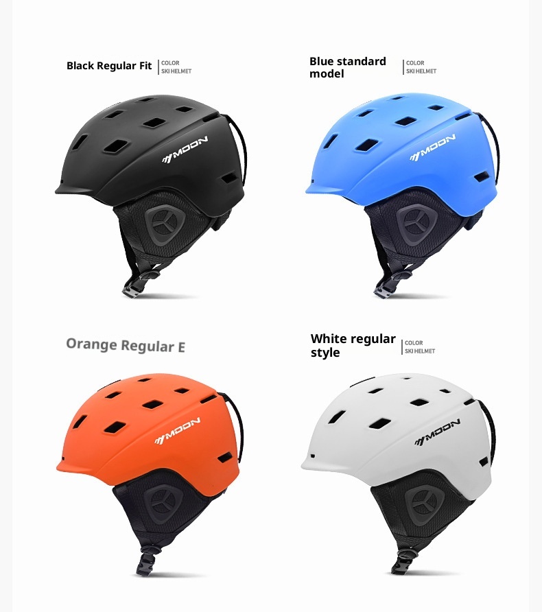 001 Einteiliger Skibrillen-Schutzhelm Outdoor-Skiausrüstung Sportausrüstung Unisex-Schneehelm_voghion.com