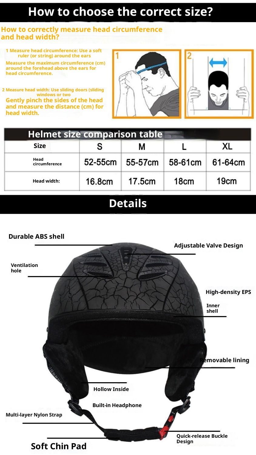 001 LOLE Sicherheits-Snowboardhelm für Erwachsene, Männer, Frauen und Kinder mit integriertem Antikollisionsschutz_voghion.com