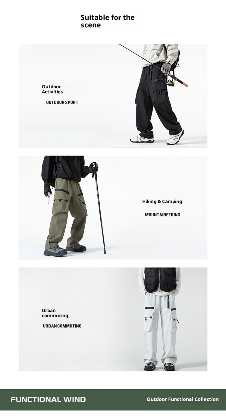 001 Camel HJCAMEL Giacca da esterno staccabile da uomo, pantaloni cargo sportivi larghi invernali nuovi_voghion.com