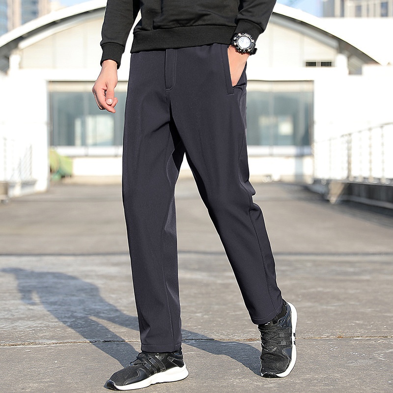 001 Męskie spodnie typu softshell na lato, jesień, zimę, sporty na świeżym powietrzu, piesze wycieczki, długie, luźne, duże rozmiary, codzienne, oddychające, całoroczne_voghion.com