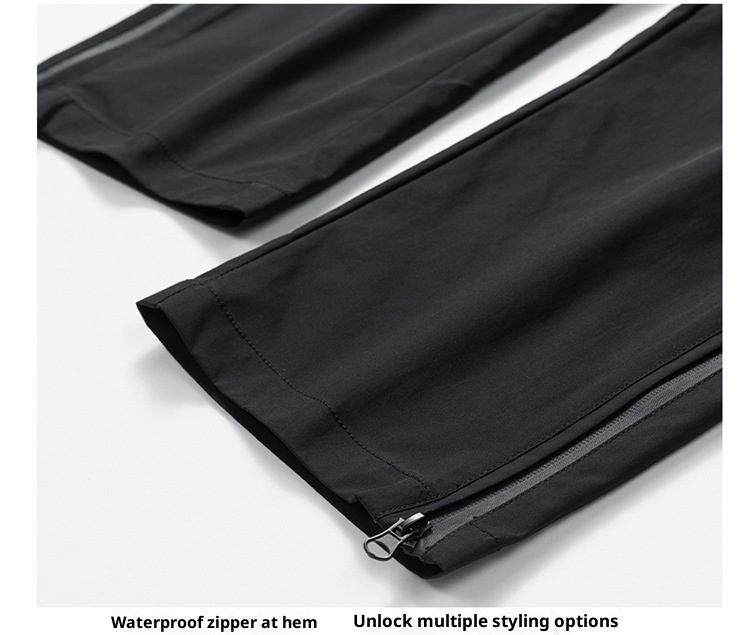 001 Spring And Autumn Outdoor Waterproof Hiking Men, Functional Zipper Straight Leg Cargo Casual Pants For Men_voghion.com