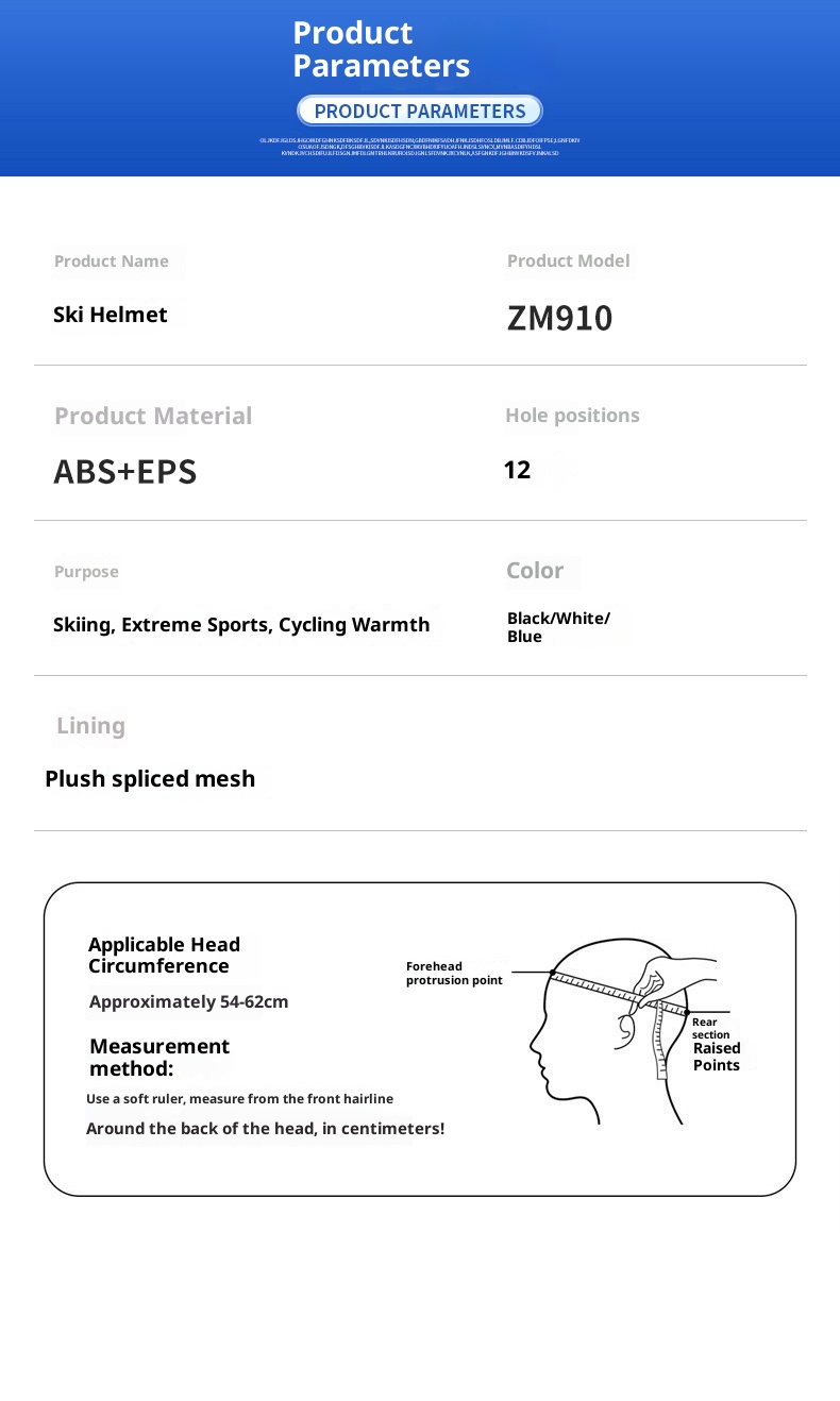 001 Skull Style Head-Mounted Ski Outdoor Adjustable Single And Double Board Sports Snow Helmet Anti-Collision Equipment_voghion.com