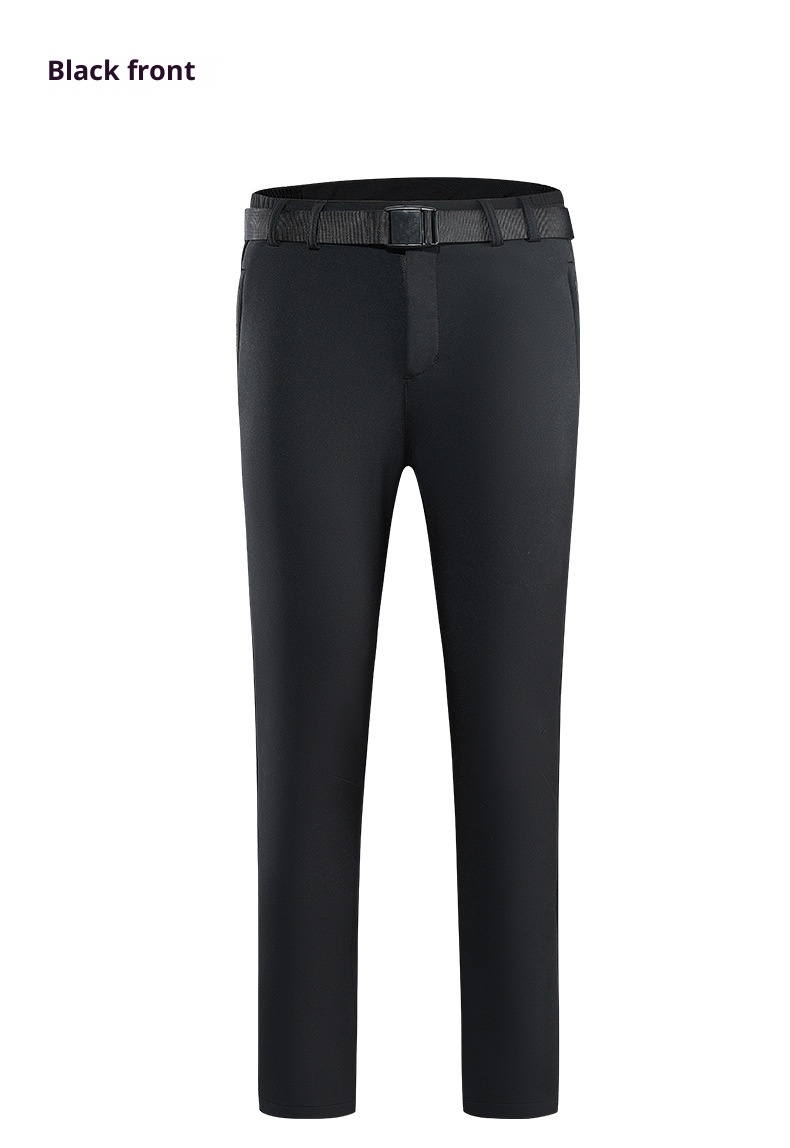 001 Outdoor Men's Waterproof Windproof Sports Soft Shell Pants With Fleece Lining For Wath, Hiking Pants, Thickened And_voghion.com