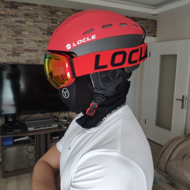 001 LOLE Sicherheits-Snowboardhelm für Erwachsene, Männer, Frauen und Kinder mit integriertem Antikollisionsschutz_voghion.com