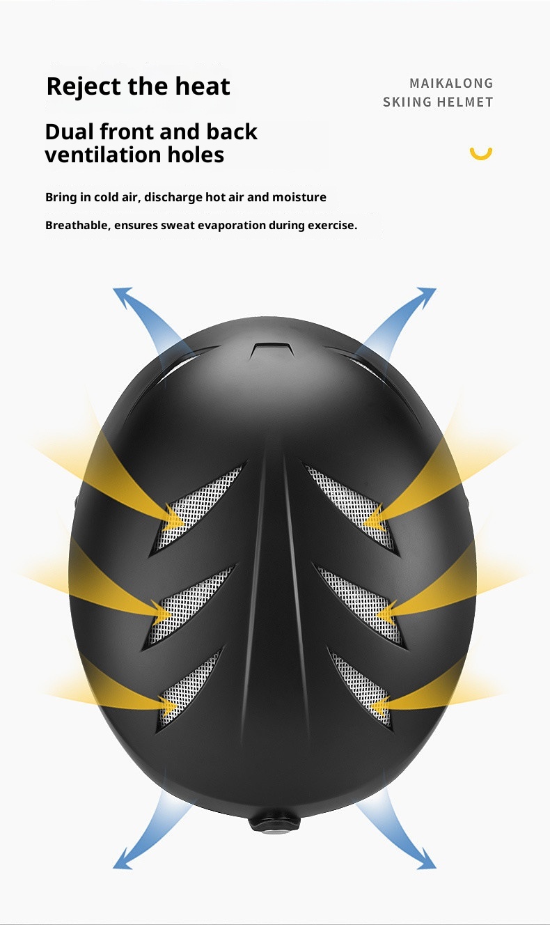 001 Professional Ski Helmet Hat Snow Goggles Integrated For Men Women Adults And Children Full Set Safety Gear_voghion.com