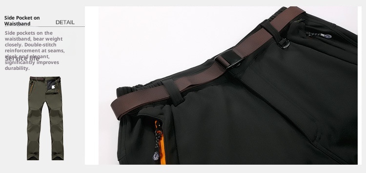 001 Wholesale Outdoor Men's Soft Shell Jacket Thickened Fleece Warm Breathable Windproof Mountaineering Casual Stretch Pants_voghion.com