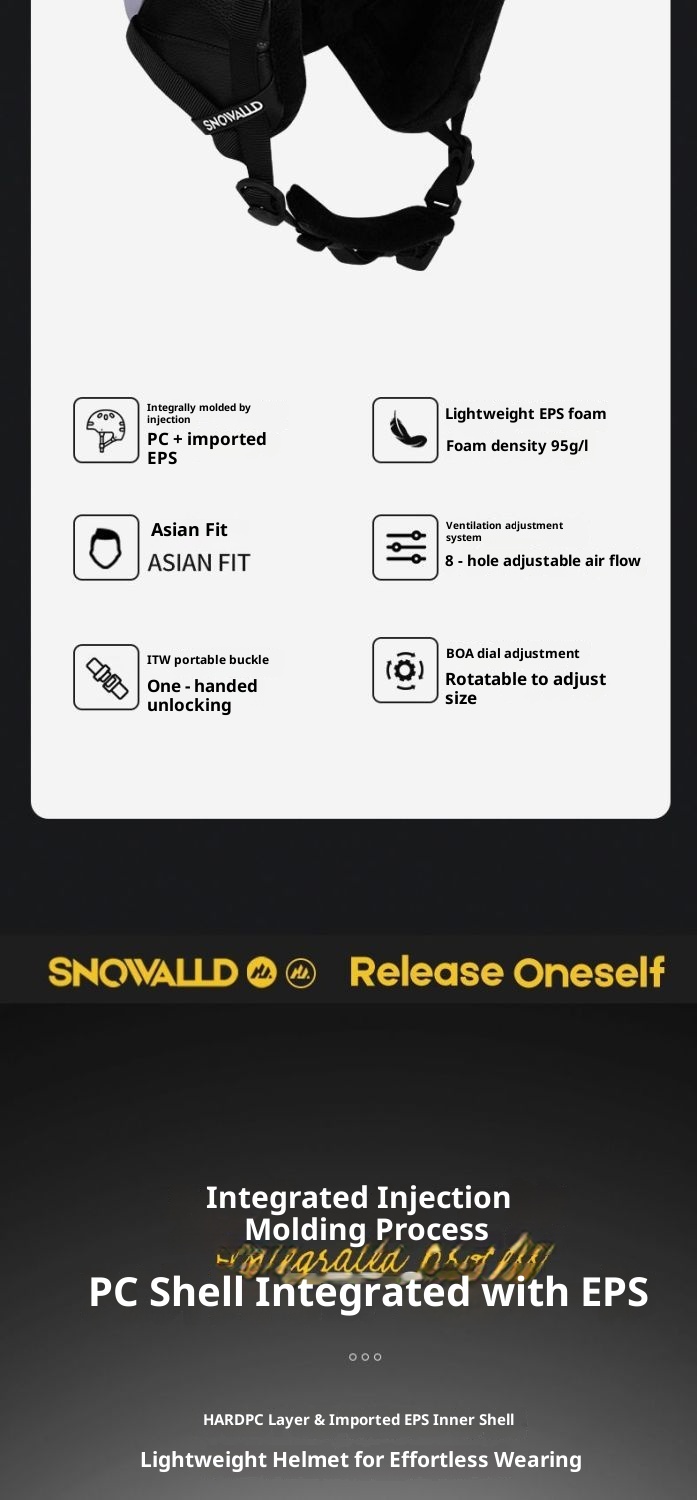 001 New Ski For Men Women, Adult Snow Helmet With Safety Certification, Anti-Collision And Anti-Fall Cap, Professional_voghion.com