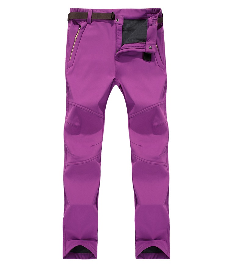 001 Wholesale Outdoor Men's Soft Shell Jacket Thickened Fleece Warm Breathable Windproof Mountaineering Casual Stretch Pants_voghion.com