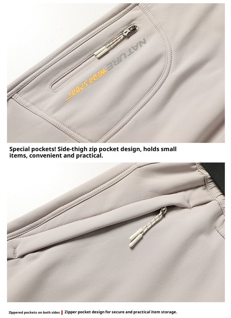 001 Winddichte und wasserdichte, mit Thermofleece gefütterte, dicke, lange Softshell-Wanderhose für Damen und Herren, Herbst und Winter_voghion.com