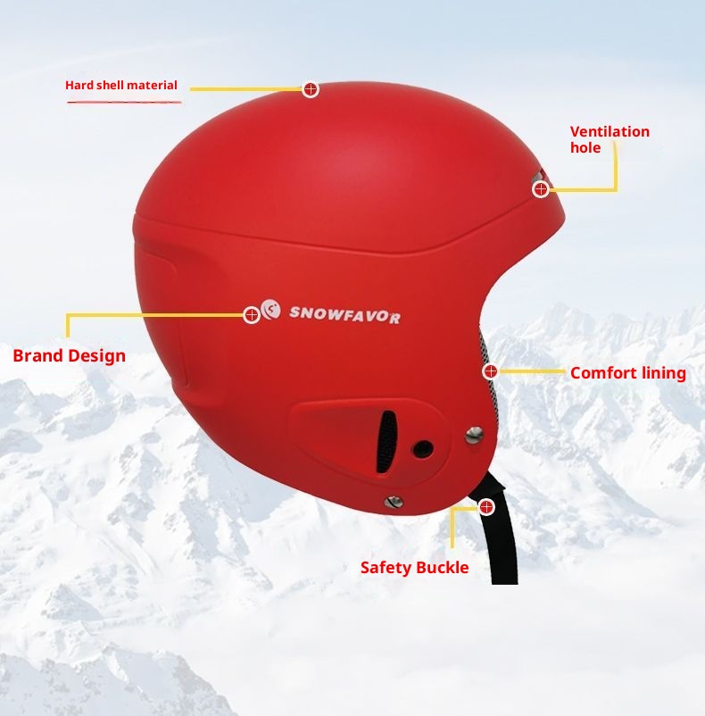 001 Snow Flying SNOWFAVOR Children's Ski Full Helmet XSF-JTK-01 White Red Other Encounter Yi_voghion.com