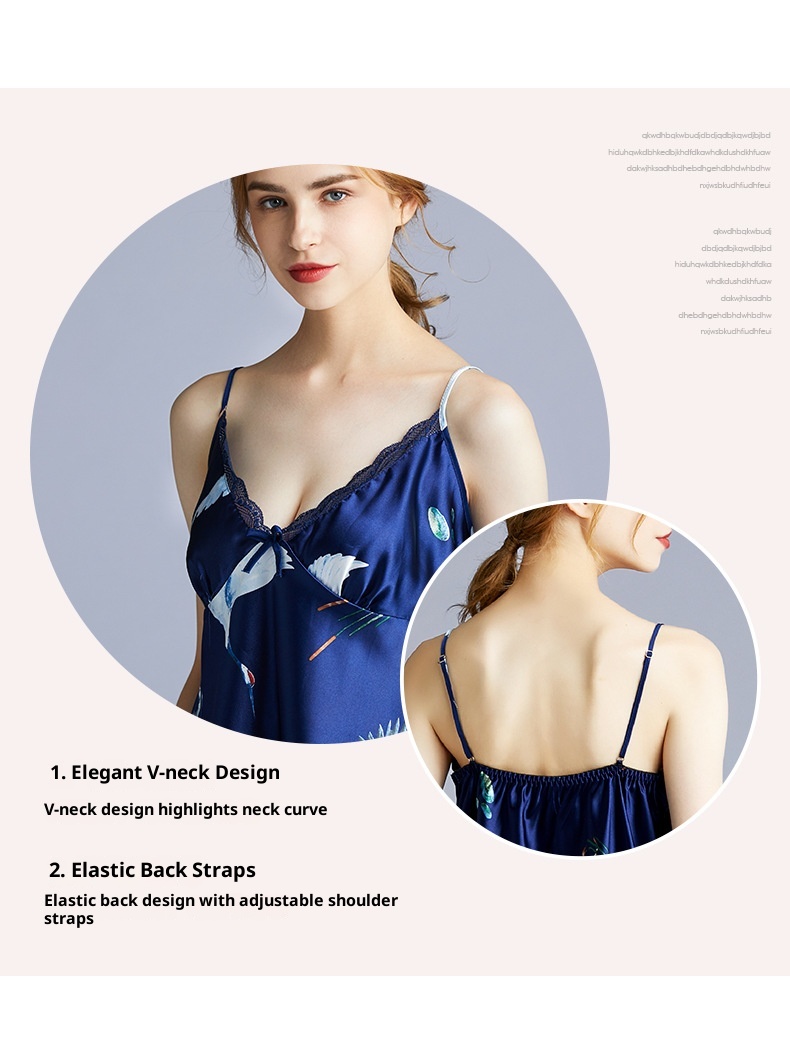 ChicShe Cross-Border Ice Pajamas For Women 100kg Plus Size Shorts Silk Sexy Homewear 1123P European And American Simple Style_voghion.com