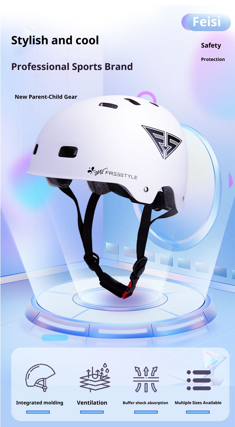 001 Fiss Helmet Skateboard Protective Gear Six-Piece Set Roller Skating Skiing Pads For Children Adults Professional Hand_voghion.com