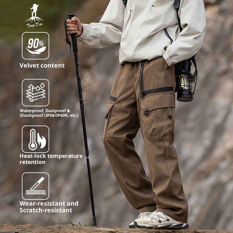 001 Camel HJCAMEL Giacca da esterno staccabile da uomo, pantaloni cargo sportivi larghi invernali nuovi_voghion.com