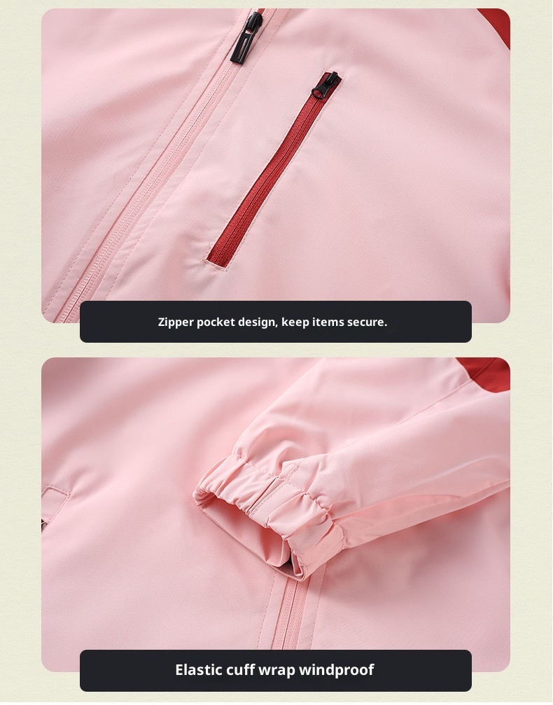 001 Children's Softshell Jacket Pants Set For Boys And Girls, Fleece-Lined, Waterproof, Windproof, Warm Three-Piece Outfit_voghion.com