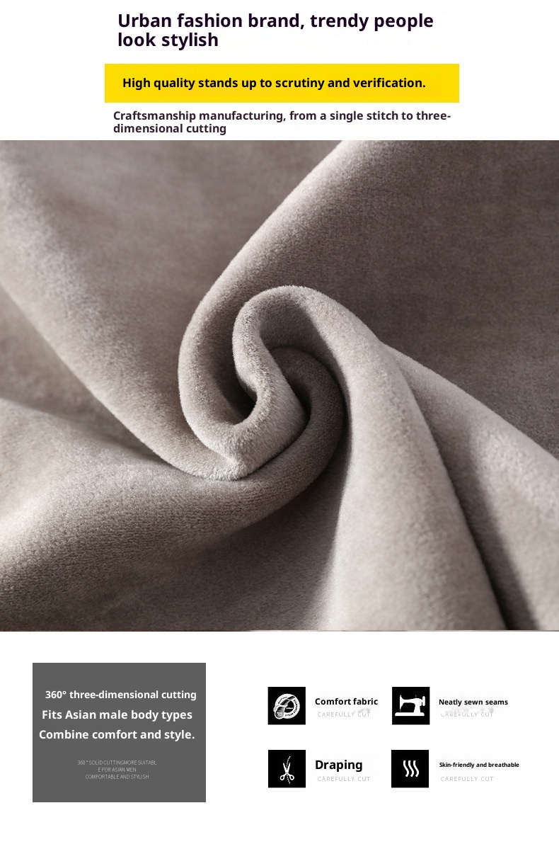 Maglione a collo alto da uomo all'ingrosso, foderato in pile, spesso, tinta unita, vestibilità ampia, casual, pile integrato, caldo_voghion.com