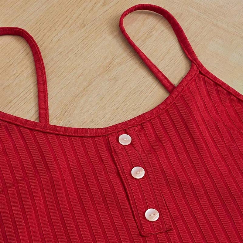 ChicShe Cross-Border Heart Strap Three-Piece Homewear Ribbed Print Casual Foreign Trade European American Style Women's Pajamas_voghion.com