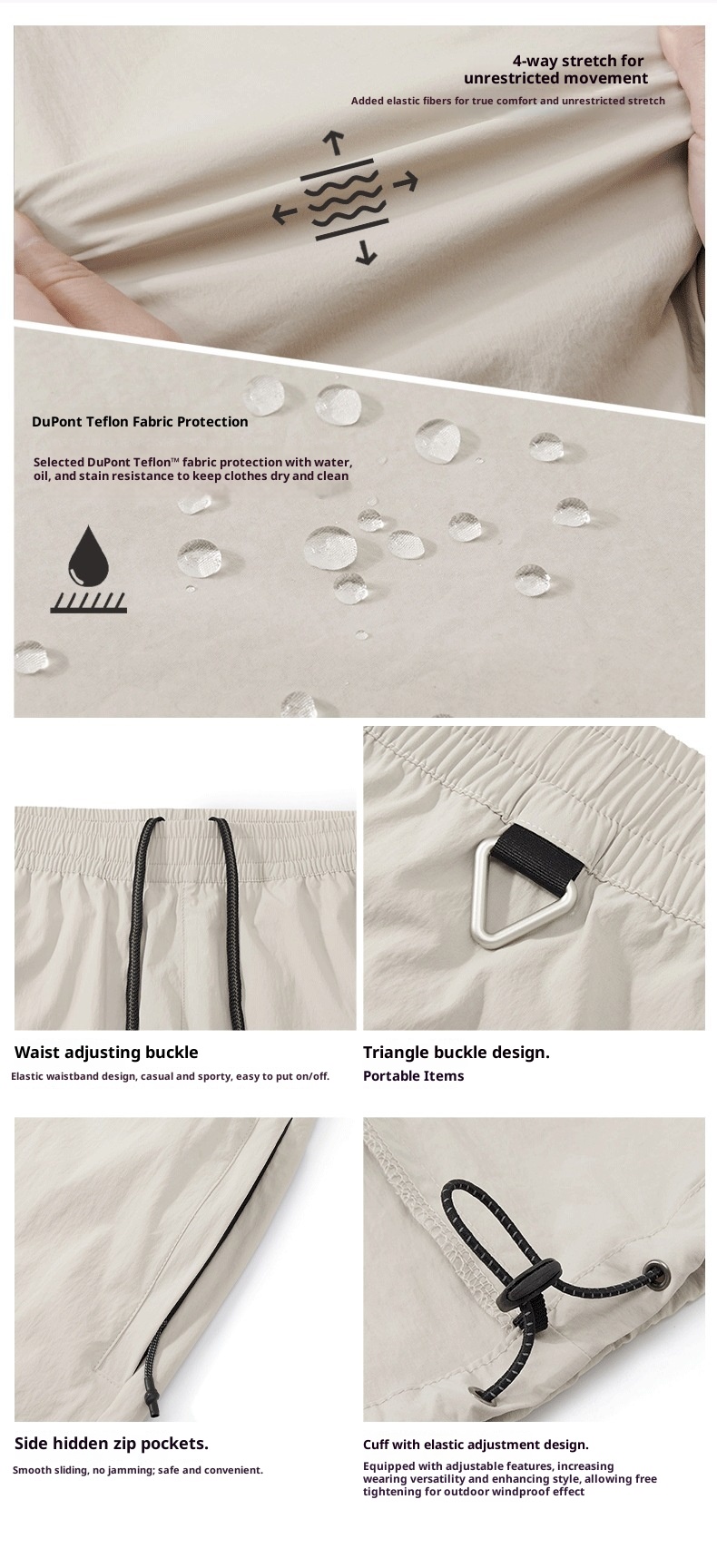 001 Summer Thin Soft Shell Tactical Paratrooper Hiking Long Outdoor Work Waterproof Windproof Pants_voghion.com