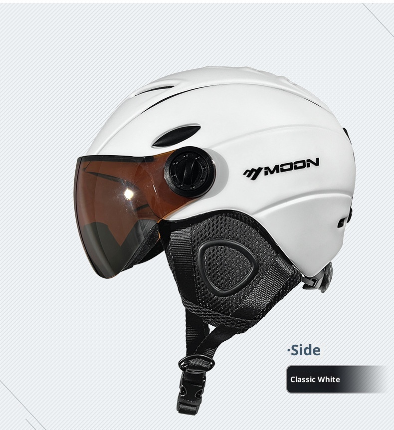 001 Moon Cross-Border E-Commerce Sicherheit mit Skibrille, einteiliger, geformter Unisex-Skihelm_voghion.com