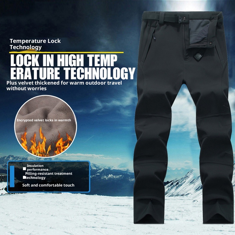 001 Herbst Winter Outdoor Softshell Fleece gefüttert Warm Verdickt Lässig Winddicht Atmungsaktiv Jacke Herren Radhose_voghion.com