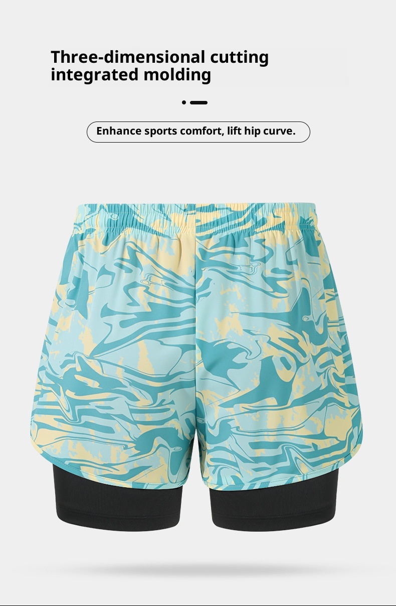 001 001 Swim Trunks Men's Boxer Five-Point Swimsuit Set Anti-Embarrassment New Professional Beach Adult Swimming Gear_voghion.com