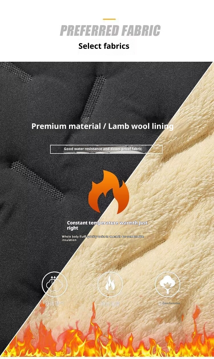 boy Source Manufacturer Plus Size Ultrasonic Lamb Wool Men's Warm Thickened Coat Casual Loose Outerwear Cotton Padded Jacket_voghion.com