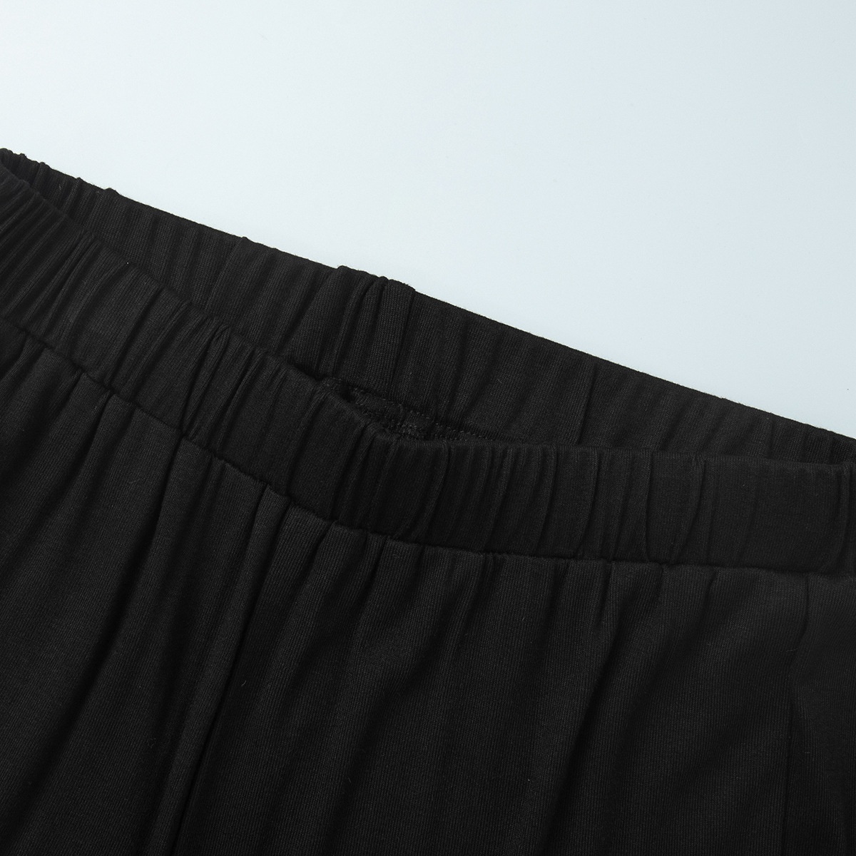 ChicShe Cross-Border Black Long-Sleeve Long-Pants Pajama Set European And American 2025 Spring New Knitted Pajamas Export Home_voghion.com