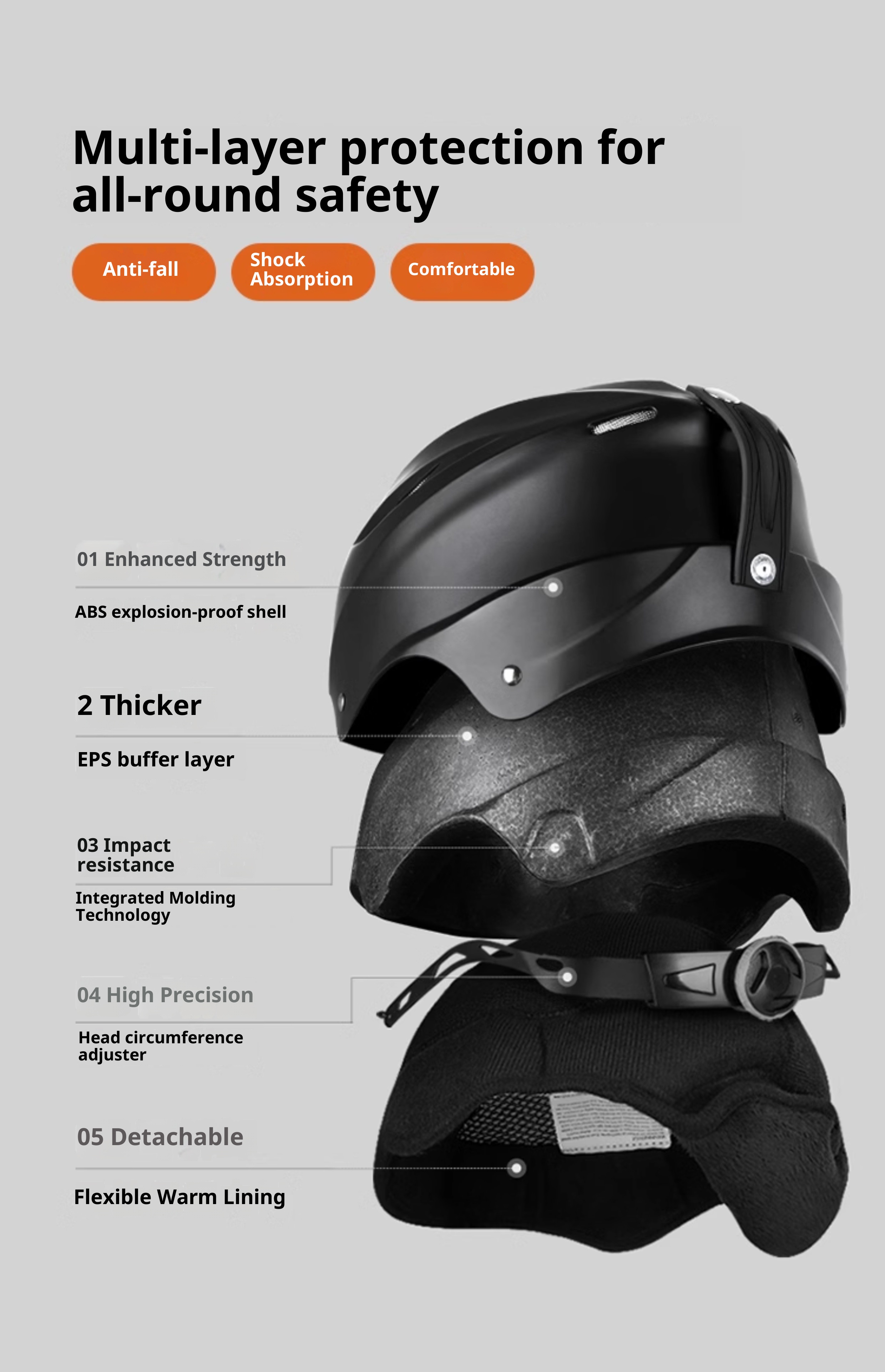 001 Snowboard Herren-Spiegel-Sicherheitsbrille, großer Skihelm, Skibrillen-Set, Komplettausrüstung_voghion.com