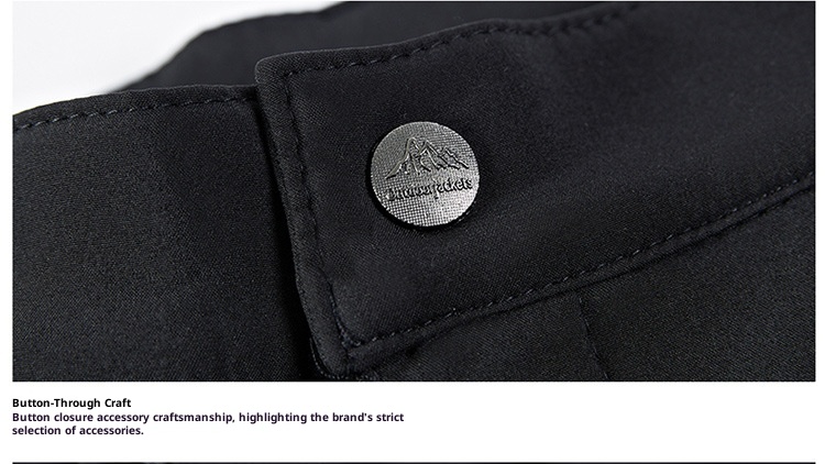 001 Outdoor Soft Shell Plus Extra Large Man Big Size Four-Way Stretch Fat Gothic Style Cargo Fleece-Lined Pants_voghion.com