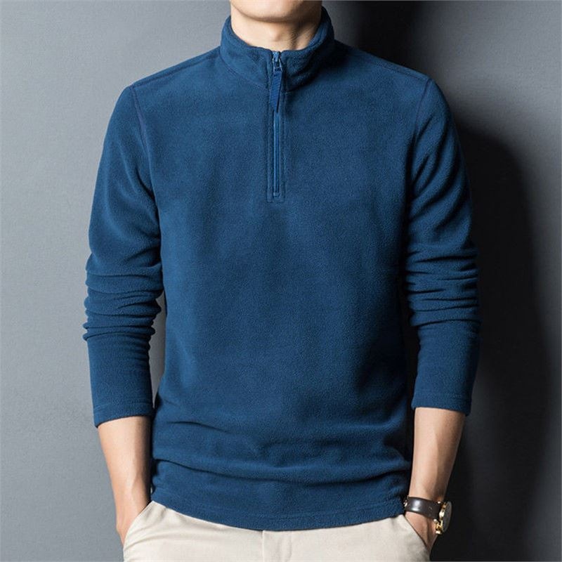 Maglione da uomo autunno inverno, da ragazzo, con collo alto, da giovane, base, alla moda, in pile, a collo alto, sottile_voghion.com