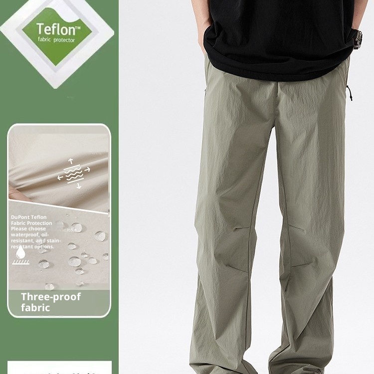 001 Summer Thin Soft Shell Tactical Paratrooper Hiking Long Outdoor Work Waterproof Windproof Pants_voghion.com