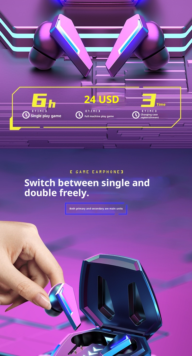 3c Cross-border New Private Model M10TWS Mini Wireless Bluetooth Earphones Noise Cancelling In-ear Gaming Headphones_voghion.com