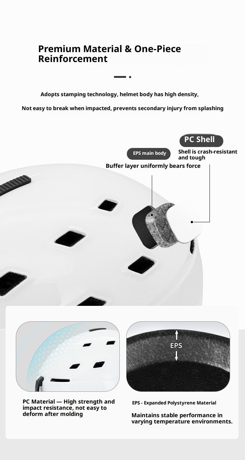 001 MOON Einteiliger Schutzhelm für Outdoor-Skibekleidung, Unisex, Profi-Skihelm_voghion.com