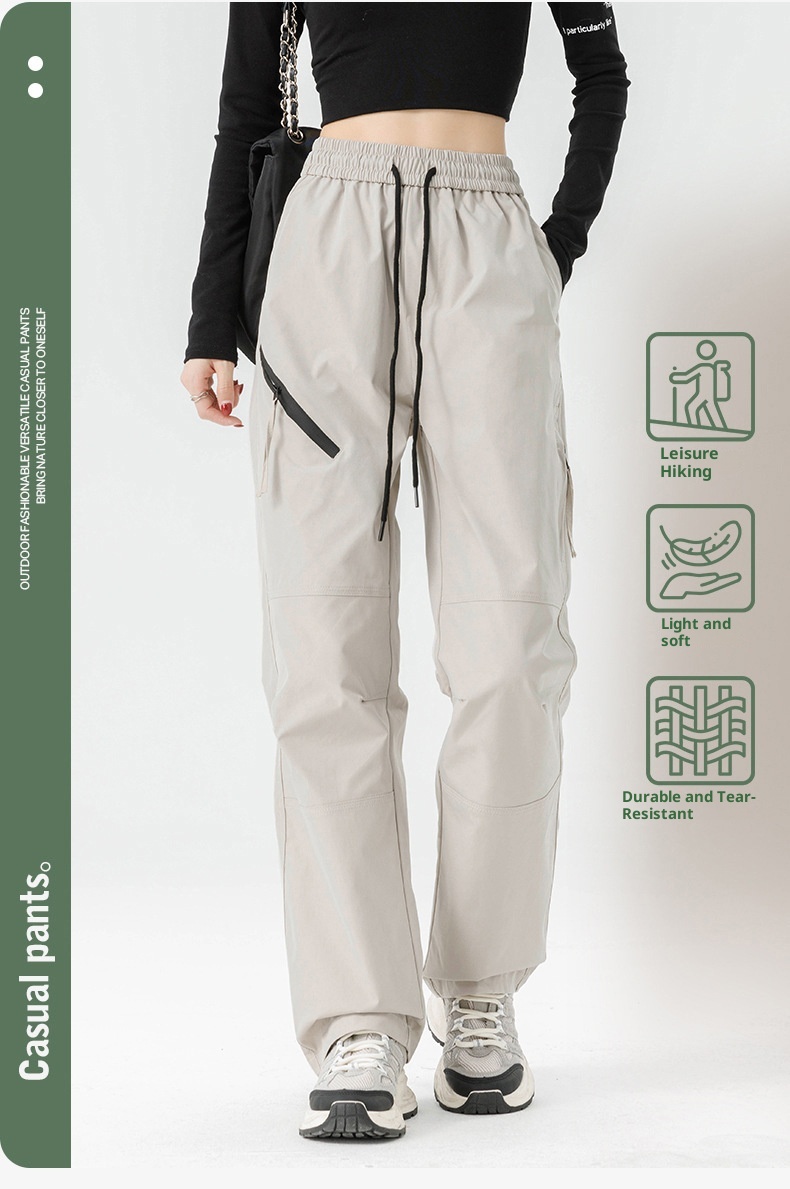 001 Woodpecker Outdoor Softshell Damskie Wiosna Lato Nowe Proste Cargo Wiatroszczelne Wodoodporne Plus Size Spodnie Casualowe Męskie_voghion.com