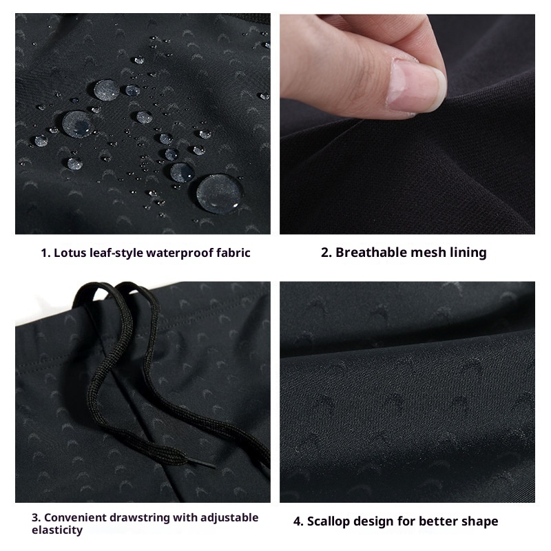 001 001 Men's And Set Adult Large Frame Electroplated Goggles Shark Skin Waterproof Swimming Trunks Package Wholesale_voghion.com