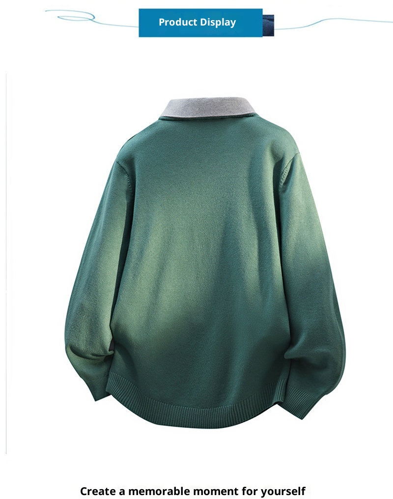 ragazzo Ragazzo Ragazzo Commercio Estero Transfrontaliero Dropshipping Trdy Nuovo 2025 Autunno Camicia Colletto Due Pezzi Maglione Pullover Per_voghion.com