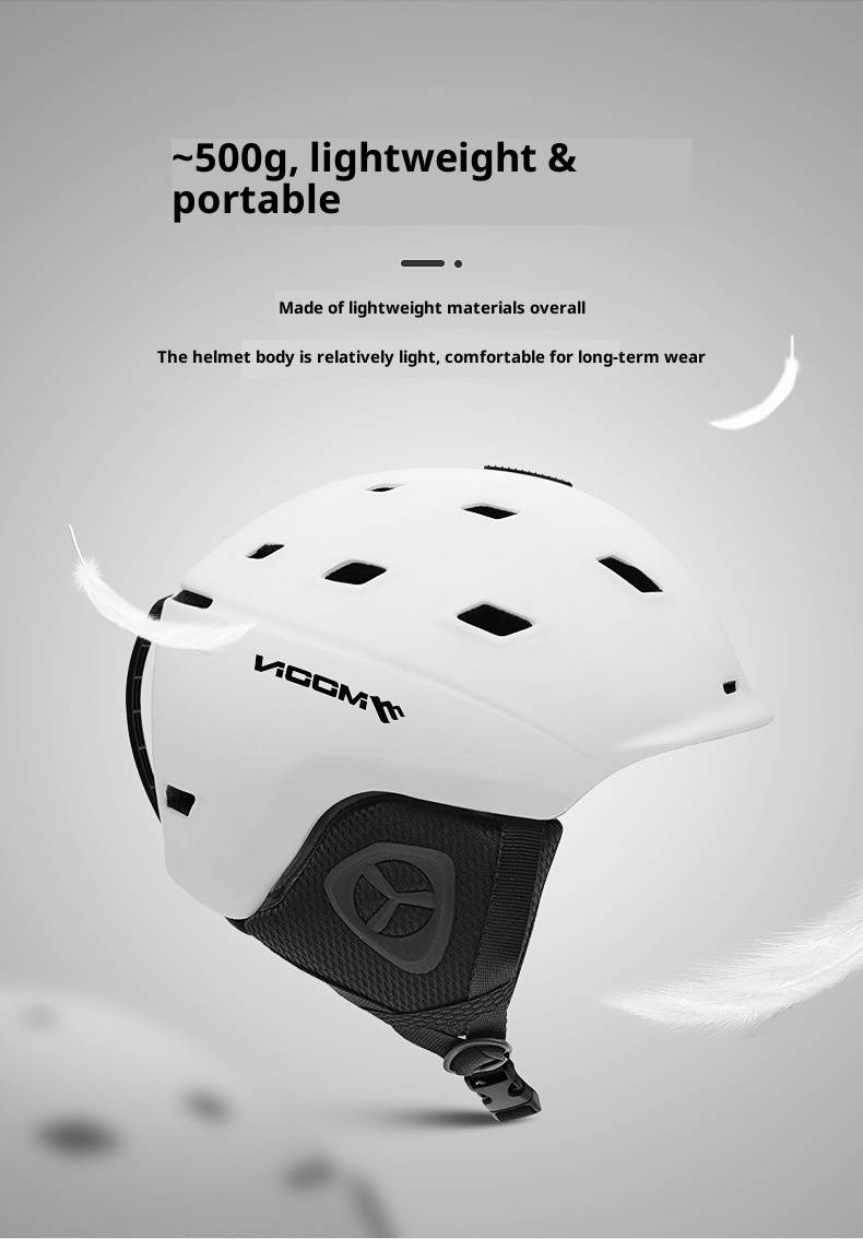 001 Einteiliger Skibrillen-Schutzhelm Outdoor-Skiausrüstung Sportausrüstung Unisex-Schneehelm_voghion.com